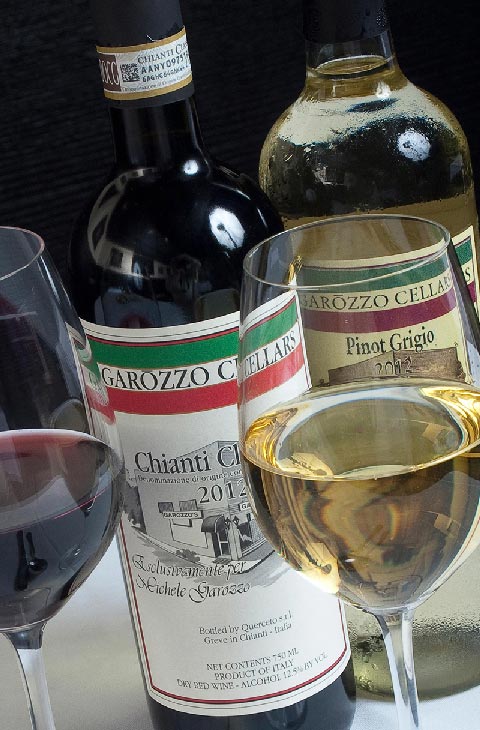 In 1991, during Michael’s visit to Italy he decided to create his own private label of wine, Garozzo Cellars Chianti Classico using the 1993 vintage. Along with the Chianti, Garozzo’s Cellars Pinot Grigio is also available by the bottle and glass in each of the restaurants.